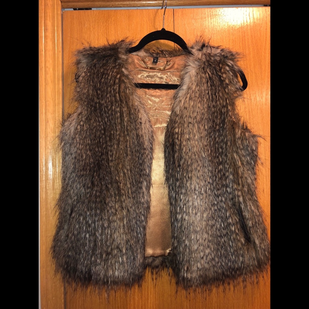 Faux fur vest